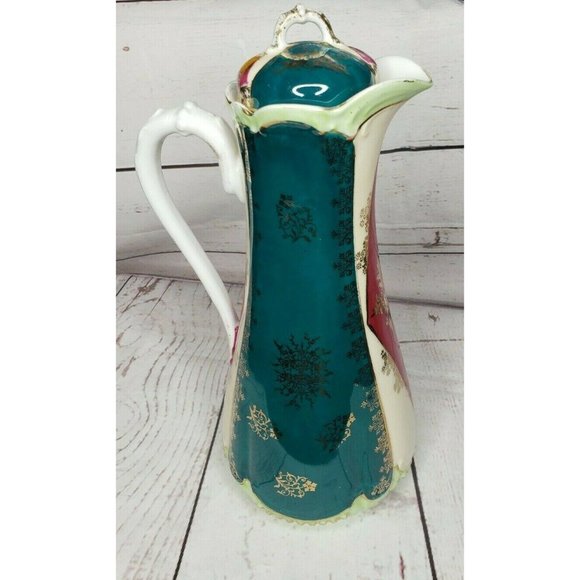 Vintage Royal Bavarian Teapot With Angel Print Gold Design Made In Germany - Picture 12 of 12